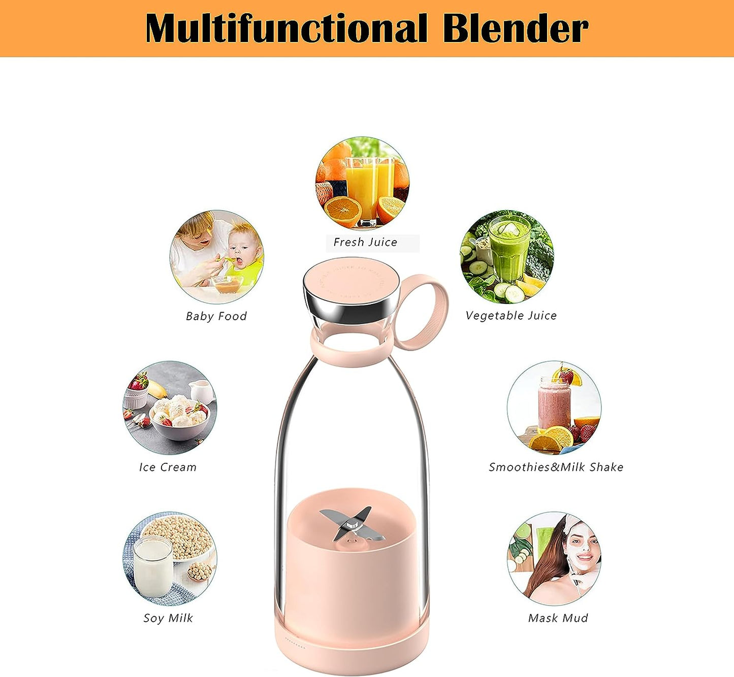 Portable USB Juicer Blender - Travel Friendly